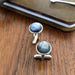 kyanite silver cufflinks