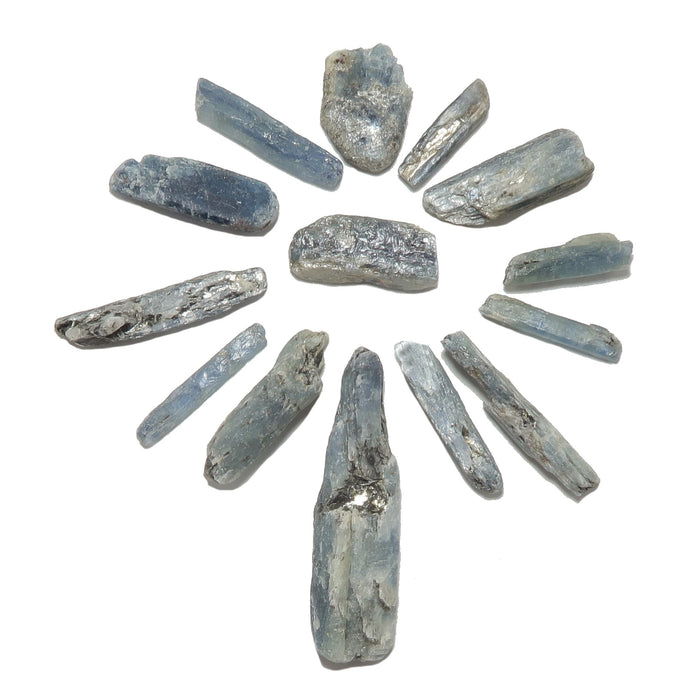 14 raw blue kyanite stones