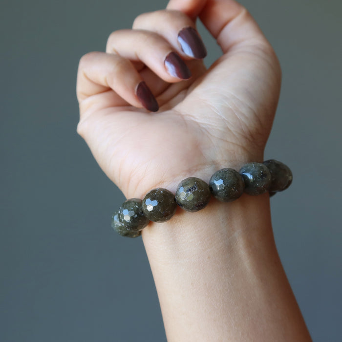 faceted labradoritre bracelet