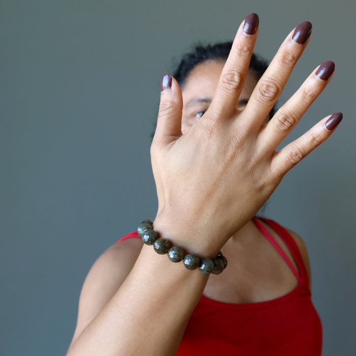 faceted labradoritre bracelet