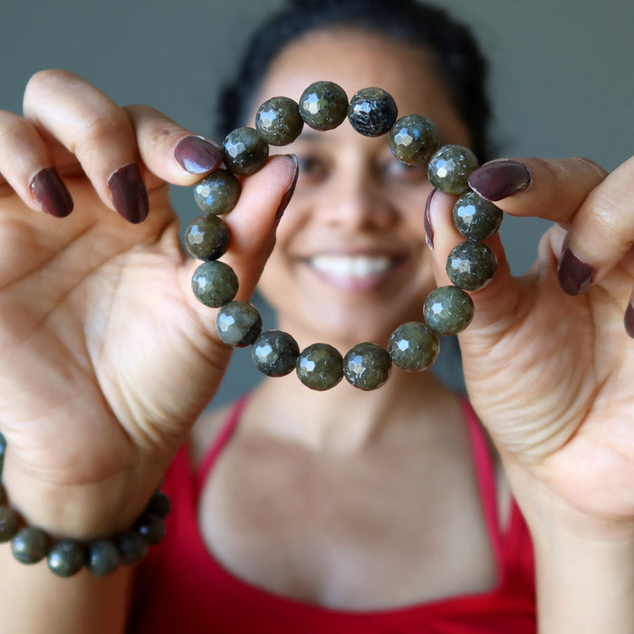 faceted labradoritre bracelet