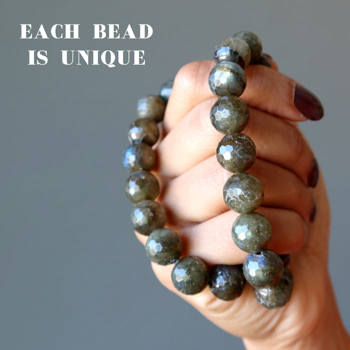 faceted labradoritre bracelets