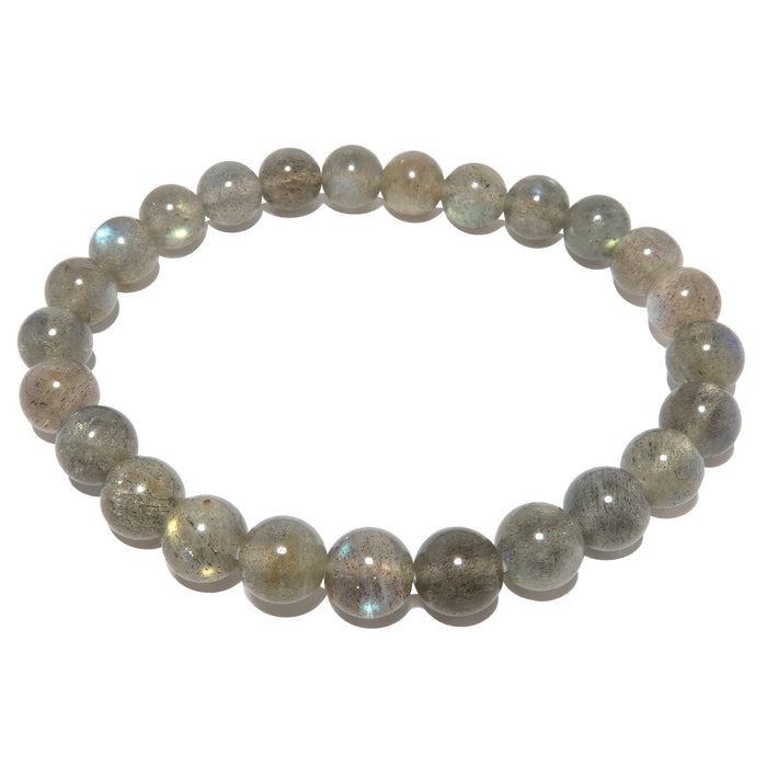 round labradorite beaded stretch bracelet 6mm