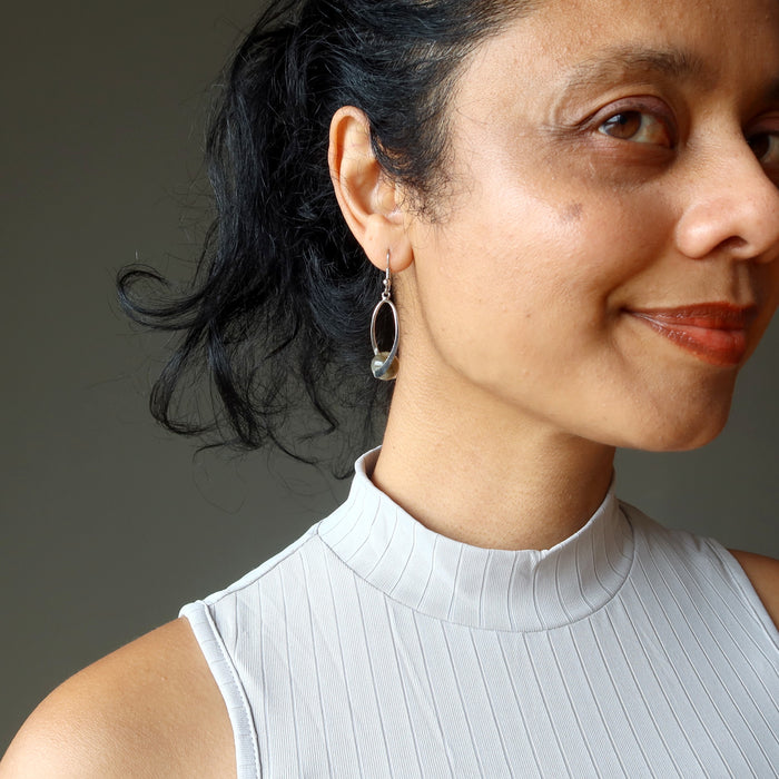 Labradorite Earrings Swing of Faith Full Moon Gems