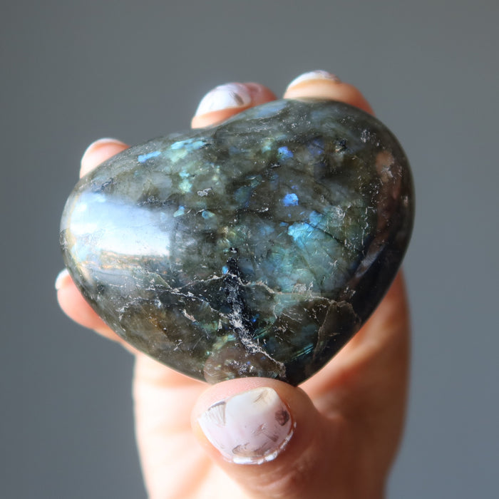 labradorite heart