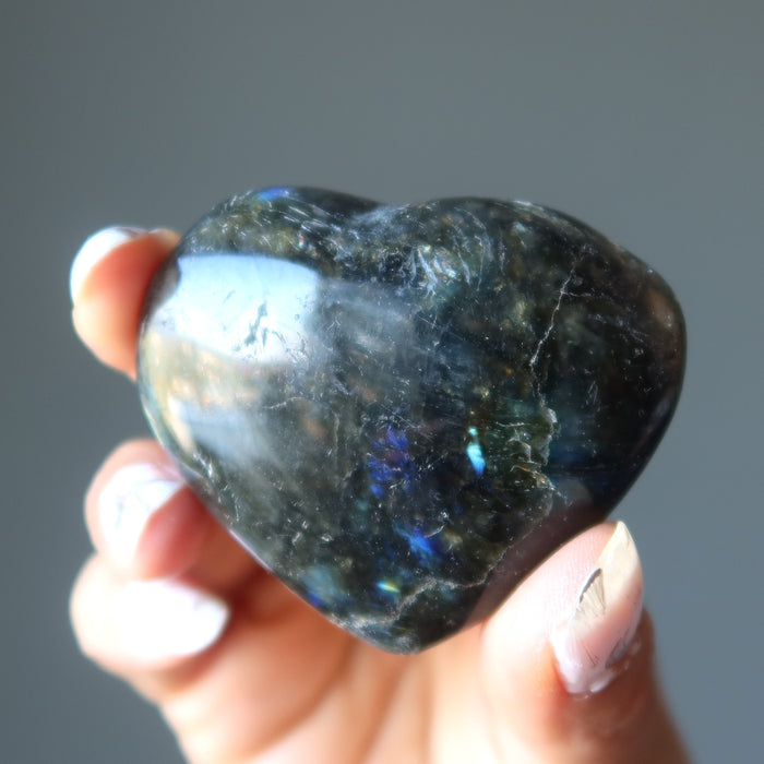 labradorite heart