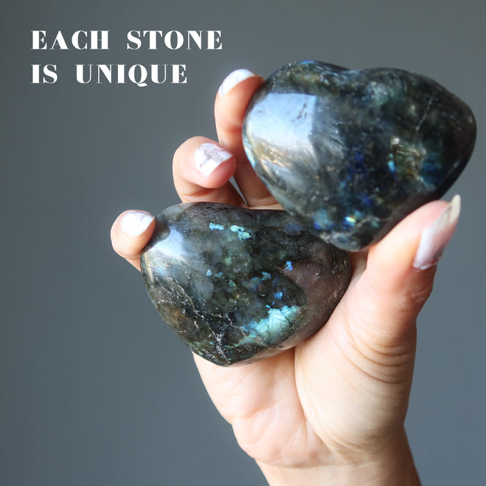 labradorite hearts