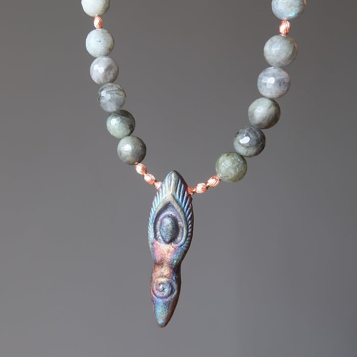labradorite goddess necklace