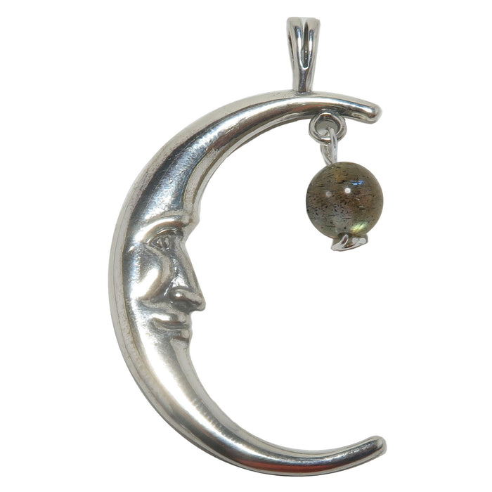 labradorite new moon pendant