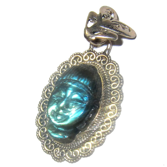 labradorite buddha pendant