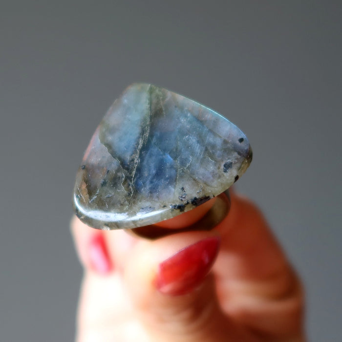 labradorite cocktail ring
