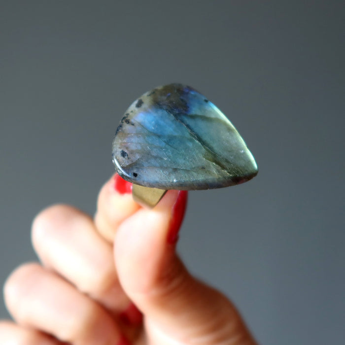 labradorite cocktail ring