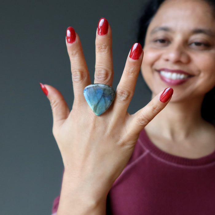 labradorite cocktail ring