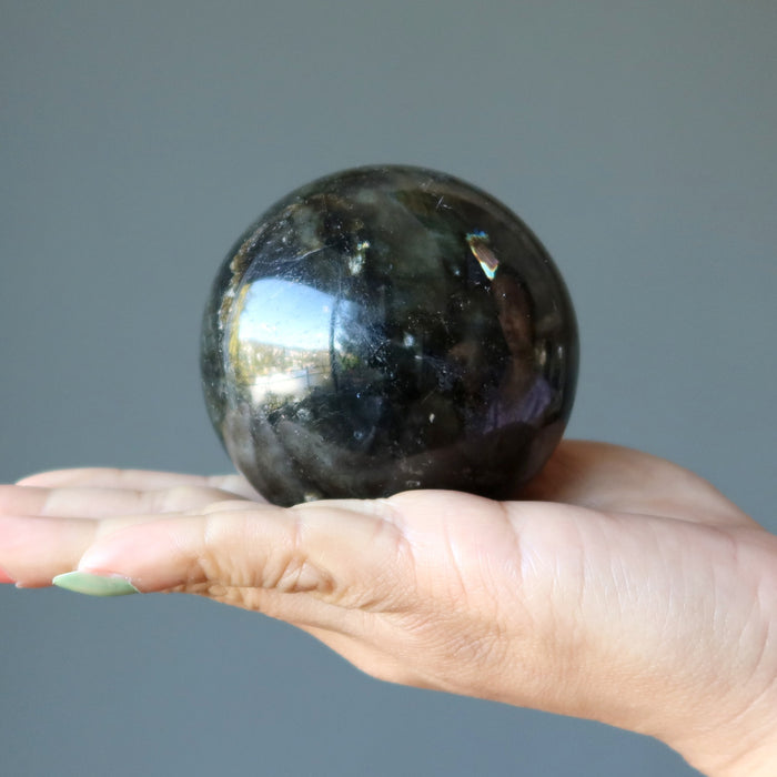dark labradorite ball
