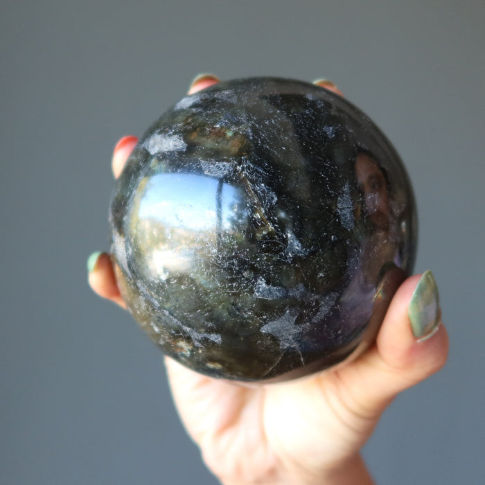 dark labradorite ball