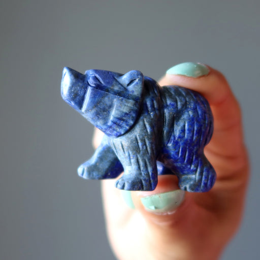 lapis bear figurine