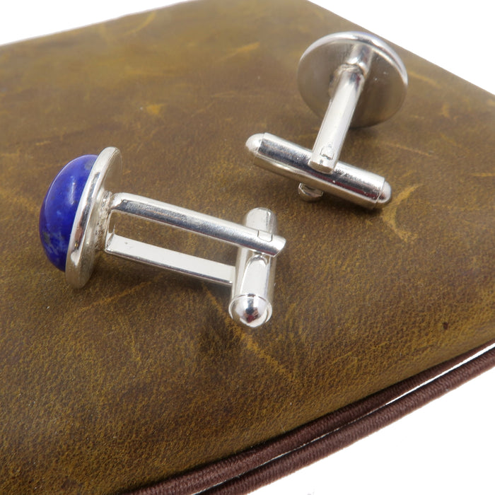 lapis lazuli silver cufflinks 