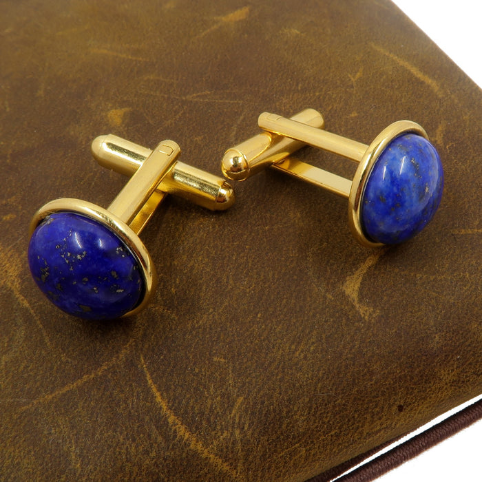 lapis gold cufflinks
