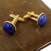 lapis gold cufflinks
