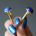 lapis gold cufflinks