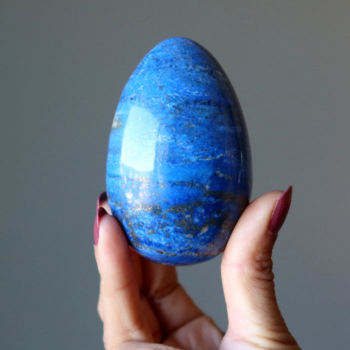 Lapis Egg Bright Blue Sky High Spiritual Healing Crystal Lazuli