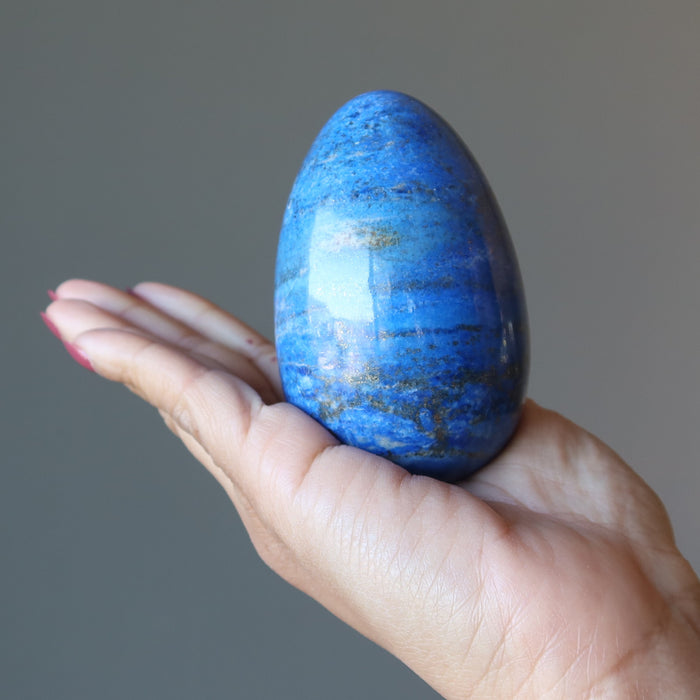 Lapis Egg Bright Blue Sky High Spiritual Healing Crystal Lazuli