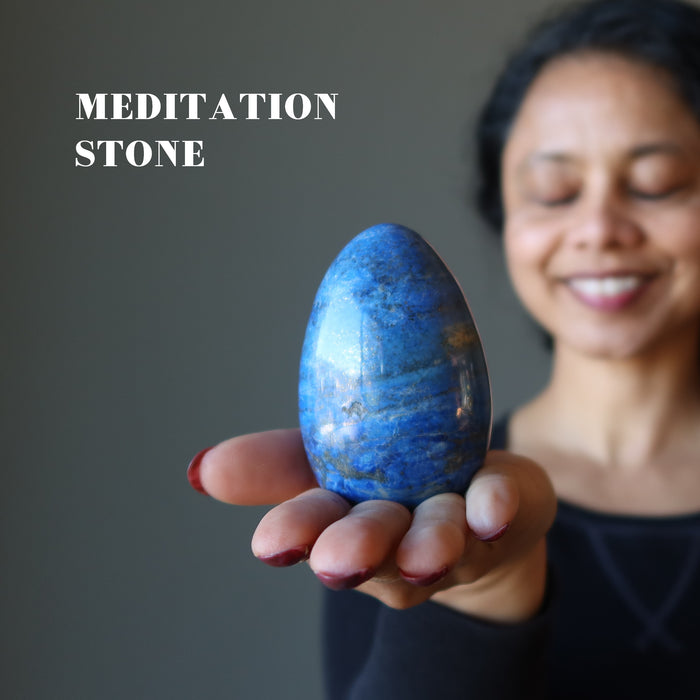 Lapis Egg Bright Blue Sky High Spiritual Healing Crystal Lazuli