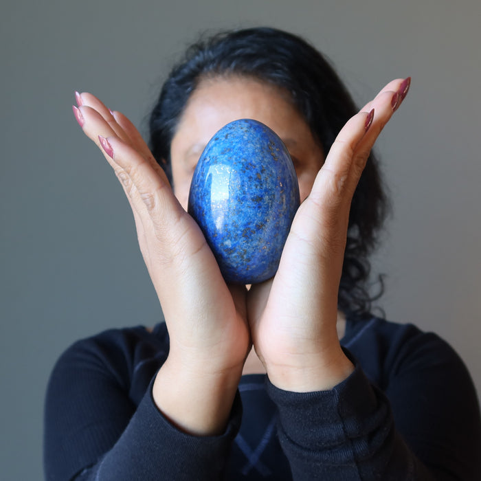 Lapis Egg Bright Blue Sky High Spiritual Healing Crystal Lazuli