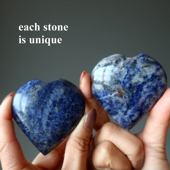 two Denim Lapis hearts