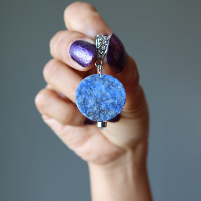 Lapis Pendant Blue Third Eye of Truth Lazuli Gem Healing Crystal