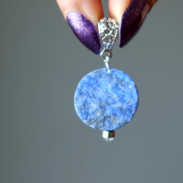 Lapis Pendant Blue Third Eye of Truth Lazuli Gem Healing Crystal