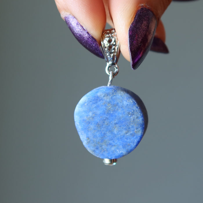 Lapis Pendant Blue Third Eye of Truth Lazuli Gem Healing Crystal