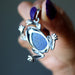 back of lapis frog pendant