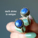 two lapis antique brass rings