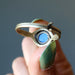 back of lapis antique brass ring