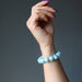 larimar bracelet on wrist