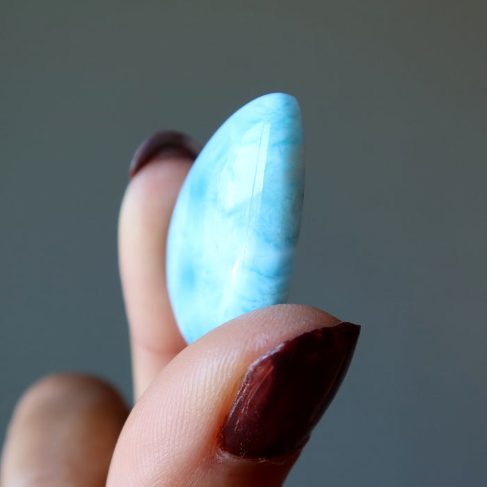 Larimar Grid Crystal Blue Drop Spiritual Layout Gem