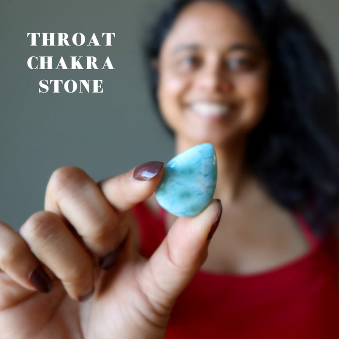 Larimar Grid Crystal Blue Drop Spiritual Layout Gem