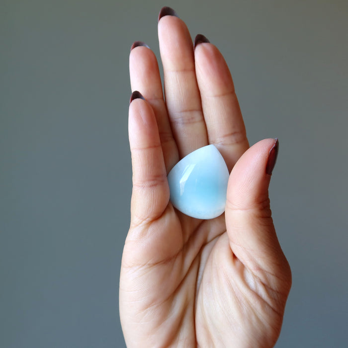 Larimar Grid Crystal Blue Drop Spiritual Layout Gem