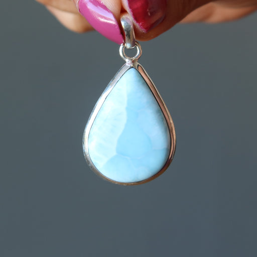 larimar teardrop pendant