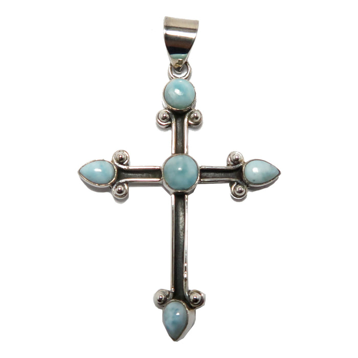 larimar cross pendant