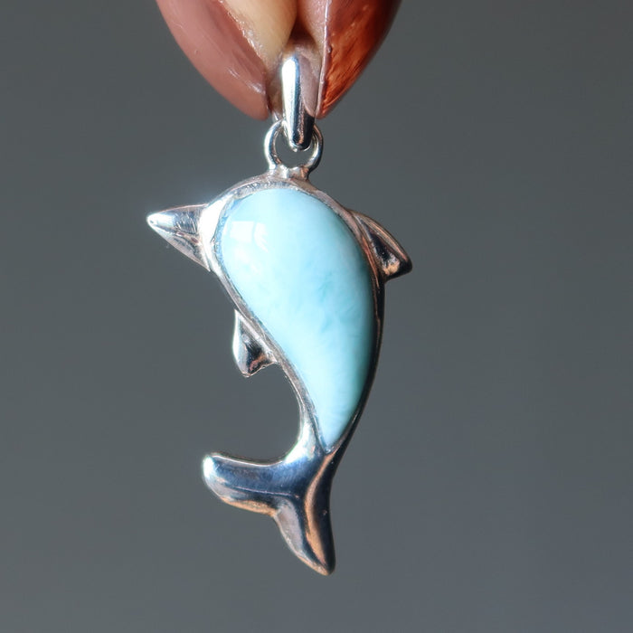 larimar dolphin pendant