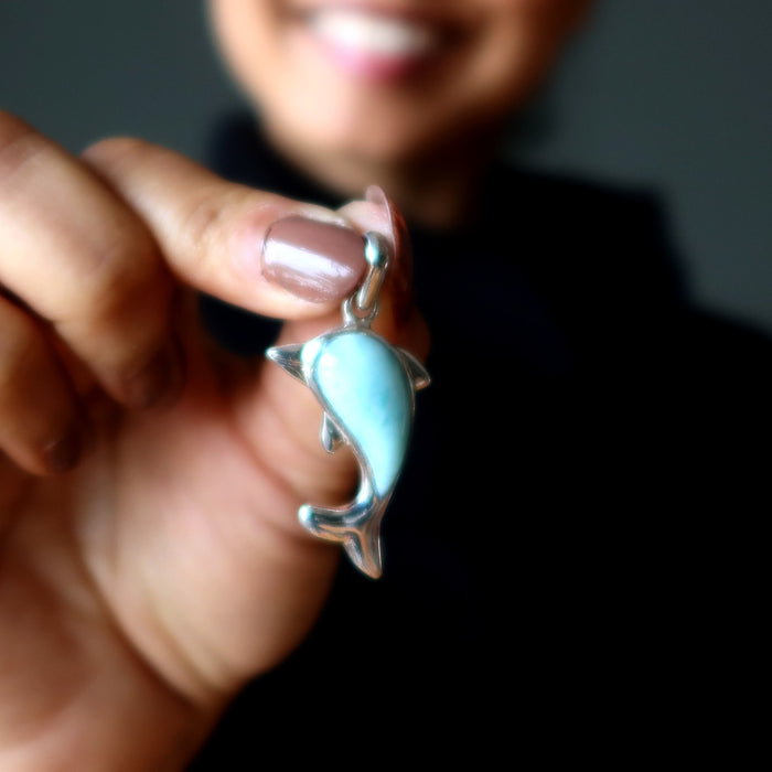 larimar dolphin pendant