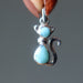 larimar cat pendant