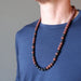 black and red lava necklace