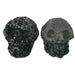 black lava skulls