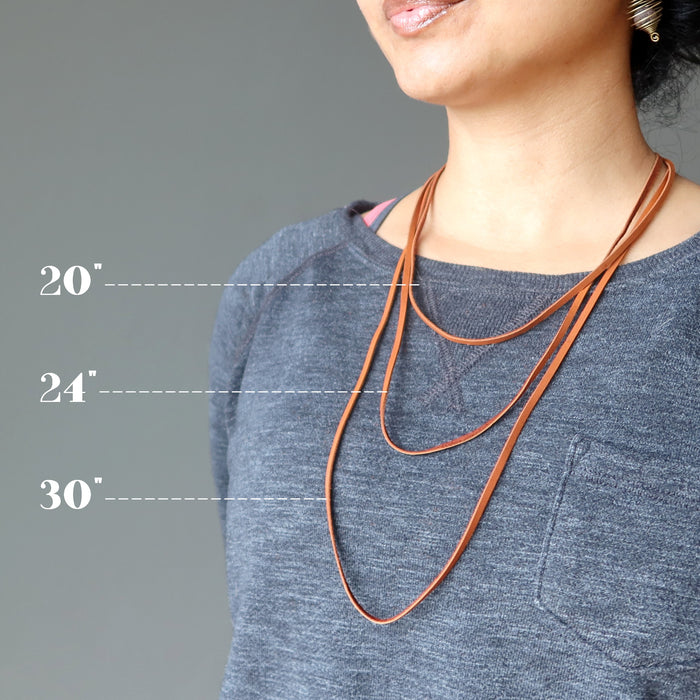 Leather Cord Necklace Oh Dear! Brown Deerskin
