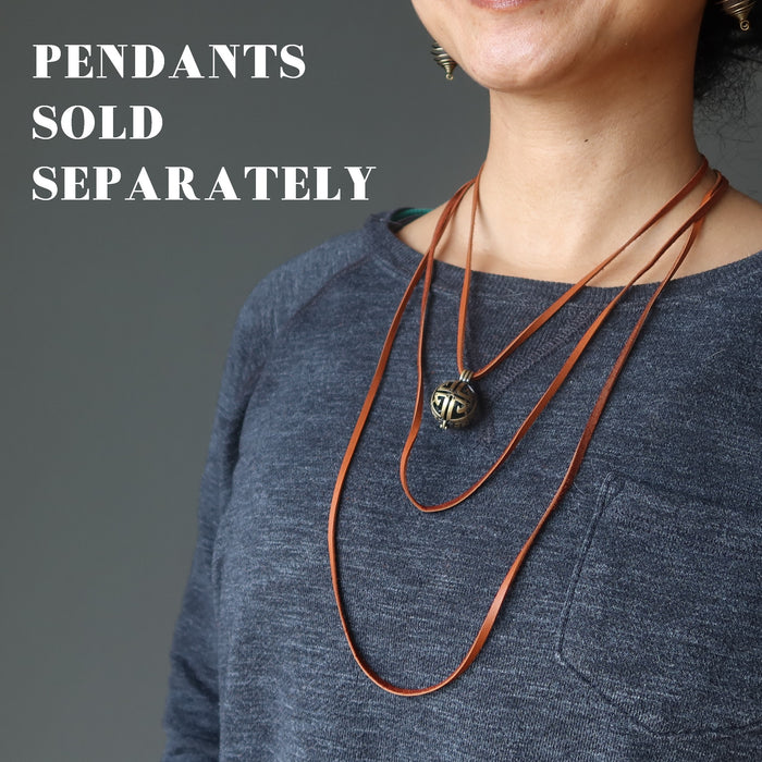 Leather Cord Necklace Oh Dear! Brown Deerskin