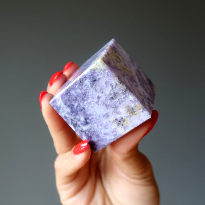 Lepidolite Cube Meditation Spirit Superpower Stone