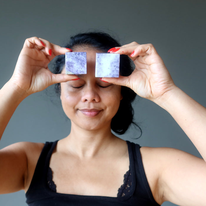 Lepidolite Cube Meditation Spirit Superpower Stone